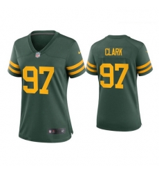 Women Green Bay Packers 97 Kenny Clark Alternate Game Green Jersey