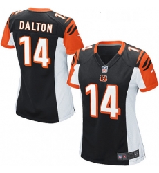 Womens Nike Cincinnati Bengals 14 Andy Dalton Game Black Team Color NFL Jersey