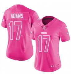 Womens Nike Green Bay Packers 17 Davante Adams Limited Pink Rush Fashion NFL Jersey