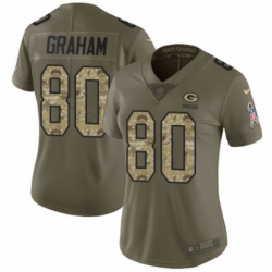 Womens Nike Green Bay Packers 80 Jimmy Graham Limited OliveCamo 2017 Salute to Service NFL Jersey