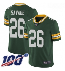 Packers #26 Darnell Savage Green Team Color Youth Stitched Football 100th Season Vapor Limited Jersey