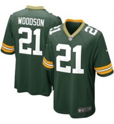 Youth Nike Green Bay Packers 21 Charles Woodson Game Team Color Jerseys