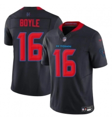 Men Houston Texans 16 Tim Boyle Navy 2024 2nd Alternate F U S E Vapor Stitched Jersey