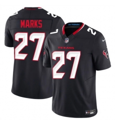 Men Houston Texans 27 Woody Marks Navy 2025 F U S E  Vapor Limited Stitched Football Jersey