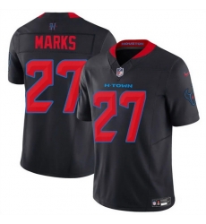 Men Houston Texans 27 Woody Marks Navy 2nd Alternate 2025 F U S E  Vapor Limited Stitched Football Jersey