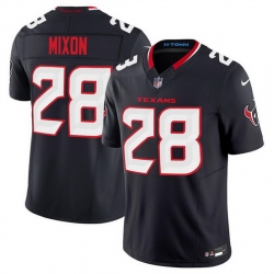 Men Houston Texans 28 Joe Mixon Navy 2024 Vapor F U S E  Limited Stitched Jersey