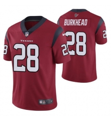 Men Houston Texans 28 Rex Burkhead Red Vapor Untouchable Limited Stitched Jersey