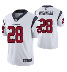 Men Houston Texans 28 Rex Burkhead White Vapor Untouchable Limited Stitched Jersey