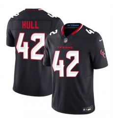 Men Houston Texans  42 Evan Hull Navy 2nd Alternate 2026 F U S E  Vapor Limited Stitched Football Jersey
