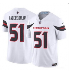 Men Houston Texans 51 Will Anderson Jr  White 2024 Vapor F U S E  Limited Stitched Jersey