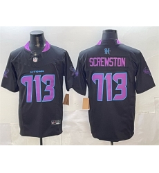 Men Houston Texans 713 Screwston Black F U S E  2025 DJ SCREW Vapor Limited Stitched Football Jersey