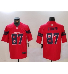 Men Houston Texans 87 Cade Stover Red Vapor Untouchable Stitched Football Jersey