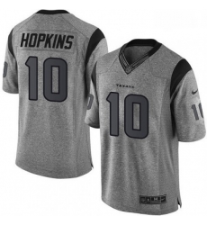 Men Nike Houston Texans 10 DeAndre Hopkins Limited Gray Gridiron NFL Jersey