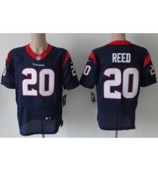 Nike Houston Texans 20 Ed Reed Blue Elite NFL Jersey