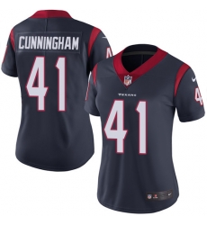 Nike Texans #41 Zach Cunningham Navy Blue Team Color Womens Stitched NFL Vapor Untouchable Limited Jersey