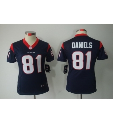 Nike Women Houston Texans #81 Daniels Blue Color[NIKE LIMITED Jersey]