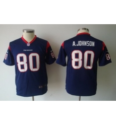 Youth Nike Houston Texans #80 Andre Johnson Blue Jerseys