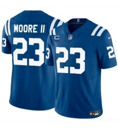 Men Indianapolis Colts 23 Kenny Moore II Blue 2025 F U S E  With 4 Star C Patch Vapor Limited Stitched Football Jersey