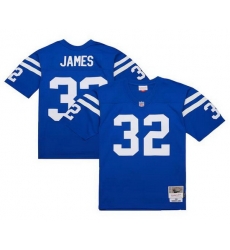 Men Indianapolis Colts 32 Edgerrin James Royal 1999 Stitched Football Jersey