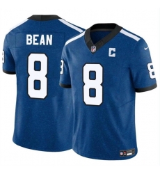 Men Indianapolis Colts 8 Jason Bean Blue 2024 F U S E  Throwback Vapor Limited Stitched Football Jersey