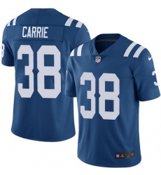 Nike Colts 38 T J  Carrie Royal Blue Team Color Men Stitched NFL Vapor Untouchable Limited Jersey