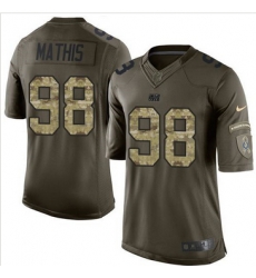 Nike Indianapolis Colts #98 Robert Mathis Green Men 27s Stitched NFL Limited Salute to Service Jersey