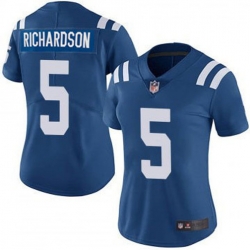 Women Indianapolis Colts 5 Anthony Richardson Blue 2024 F U S E Vapor Limited Stitched Football Jersey