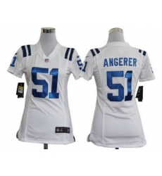 Women Nike Indianapolis Colts 51# Pat Angerer White Nike NFL Jerseys