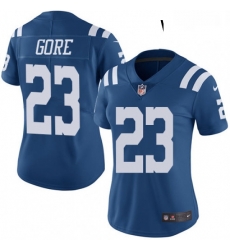 Womens Nike Indianapolis Colts 23 Frank Gore Limited Royal Blue Rush Vapor Untouchable NFL Jersey