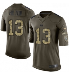 Youth Nike Indianapolis Colts 13 TY Hilton Elite Green Salute to Service NFL Jersey