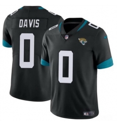 Men Jacksonville Jaguars 0 Gabe Davis Black Vapor Untouchable Limited Stitched Jersey