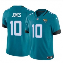 Men Jacksonville Jaguars 10 Mac Jones Teal 2023 F U S E Vapor Untouchable Limited Stitched Jersey