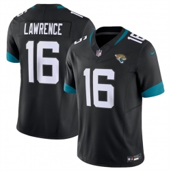 Men Jacksonville Jaguars 16 Trevor Lawrence Black 2023 F U S E Vapor Untouchable Limited Stitched Jersey