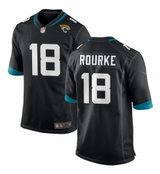 Men Jacksonville Jaguars 18 Nathan Rourke Black Stitched Game Jersey