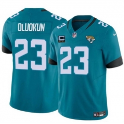 Men Jacksonville Jaguars 23 Foye Oluokun Teal 2025 F U S E  With 4 Star C Patch Vapor Untouchable Limited Stitched Jersey