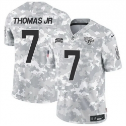 Men Jacksonville Jaguars 7 Brian Thomas Jr  2024 F U S E Arctic Camo Salute To Service Limited Stitched Football Jersey