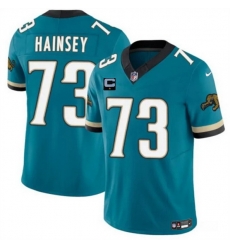 Men Jacksonville Jaguars 73 Robert Hainsey Teal 2025 F U S E With 1 Star C Patch Prowler Throwback Vapor Limited Stitched Football Jersey Men Jacksonville Jaguars 73 Robert Hainsey Teal 2025 F U S E With 1 Star C Patch Prowler Throwback Vapor Limited Stitched Football Jersey