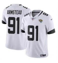 Men Jacksonville Jaguars 91 Arik Armstead White Vapor Untouchable Limited Stitched Jersey