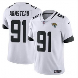 Men Jacksonville Jaguars 91 Arik Armstead White Vapor Untouchable Limited Stitched Jersey