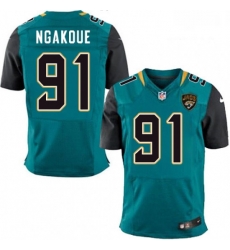 Men Nike Jacksonville Jaguars 91 Yannick Ngakoue Teal Green Team Color Vapor Untouchable Elite Player NFL Jersey