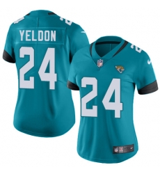 Nike Jaguars #24 T J  Yeldon Teal Green Alternate Women Stitched Jersey