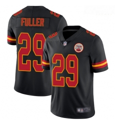 Chiefs 29 Kendall Fuller Black Men Stitched Football Limited Rush Jersey