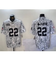 Men Kansas City Chiefs 22 Trent McDuffie 2024 F U S E Arctic Camo Salute To Service Limited Stitched Football Jersey