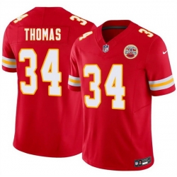 Men Kansas City Chiefs  34 Mason Thomas Red 2026 Draft F U S E  Vapor Untouchable Limited Stitched Football Jersey