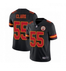 Men Kansas City Chiefs 55 Frank Clark Limited Black Rush Vapor Untouchable Football Jersey