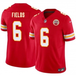 Men Kansas City Chiefs  6 Justin Fields Red 2026 F U S E  Vapor Untouchable Limited Stitched Football Jersey