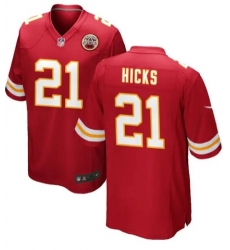 Men Kansas City Chiefs Jaden Hicks Red #21 Stitched Vapor Limited Jersey