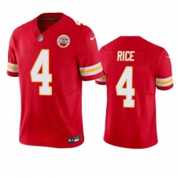 Men's Kansas City Chiefs #4 Rashee Rice Red 2024 F.U.S.E. Vapor Untouchable Limited Football Stitched Jersey