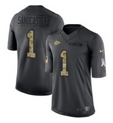 Nike Chiefs #1 Leon Sandcastle Black Mens Stitched NFL Limited 2016 Salute to Service Jersey