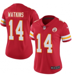 Nike Chiefs #14 Sammy Watkins Red Team Color Womens Stitched NFL Vapor Untouchable Limited Jersey